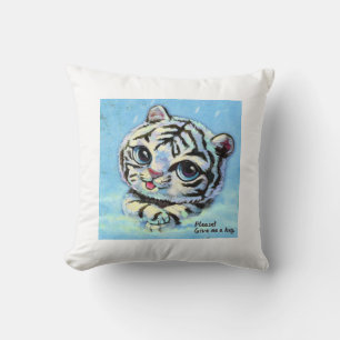 Cojín Decorativo Pequeño tigre lindo, por favor dame un abrazo
