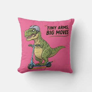 Cojín Decorativo Pequeños Brazos. Gran energía. ¡Dino en Ruedas!