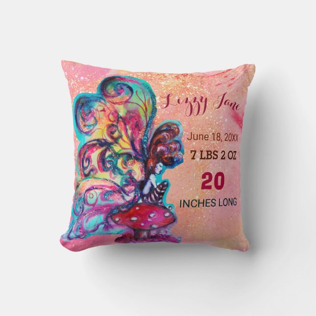 Cojín Decorativo PEQUEÑOS HABITACIONES ELF BABY SHOWER Bebé Nacimie (Anverso)