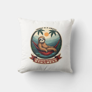 Cojín Decorativo Perezoso Dinosaurio Gráfico de Paseo Retro Vintage