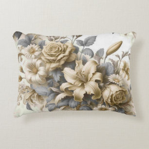 Cojín Decorativo Perfección floral amarilla antigüa