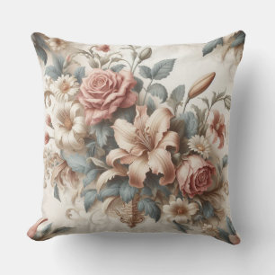 Cojín Decorativo Perfección floral anticuada ligera