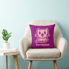 Cojín Decorativo Perfección, Gato Anime Muy Lindo