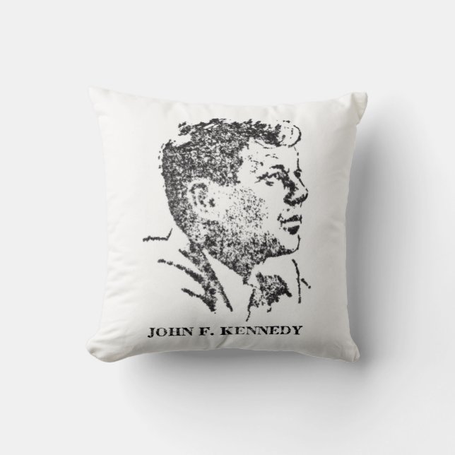 Cojín Decorativo perfil 1963 de John F. Kennedy (Anverso)