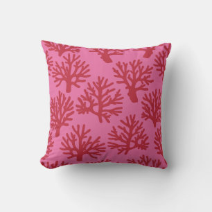 Cojín Decorativo Perforación de coral rosa rojo