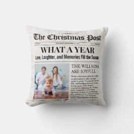 Cojín Decorativo Periódico de Navidad personalizado, Periódico fami