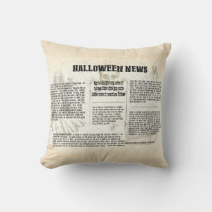 Cojín Decorativo Periódico vintage de Halloween