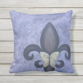 Cojín Decorativo Periwinkle Butterfleur | Fleur de Lis Butterfly