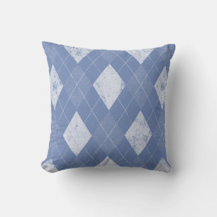Cojín Decorativo Periwinkle Monocromo de Argyle con problemas