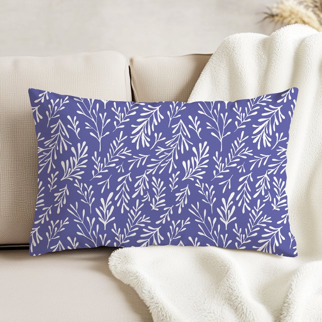 Cojín Decorativo Periwinkle Whimsical Foliage Pattern (Subido por el creador)