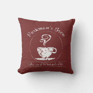 Cojín Decorativo Perkman's Brew Vintage Coffee Pillow