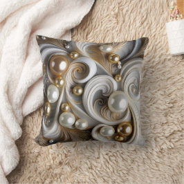 Cojín Decorativo Perla de Pearl y Swirls Reversible