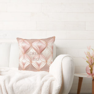 Cojín Decorativo Perla Rosado Rosa Oro 