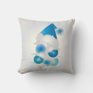 Cojín Decorativo Perla y azul para Navidades