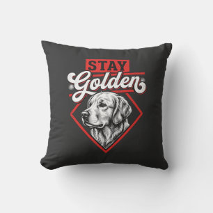 Cojín Decorativo Permanece dorado perro retriever dorado