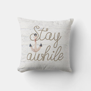 Cojín Decorativo permanezca con cuerda en madera blanqueada