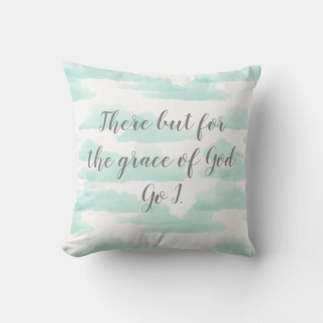 Cojín Decorativo Pero por la gracia de Dios Pillow (Anverso)