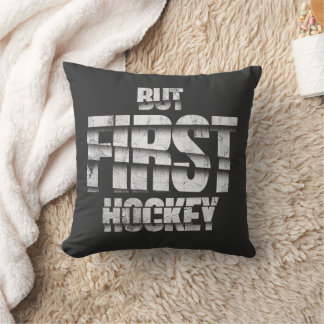 Cojín Decorativo Pero Primero Hockey – Diseño Divertido de Cota par