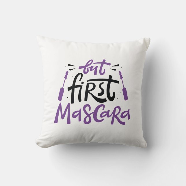 Cojín Decorativo Pero primero Mascara (Anverso)