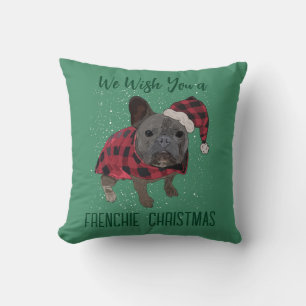 Cojín Decorativo Perrito Bulldog Francés Navidad Perro Divertido