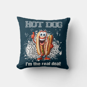 Cojín Decorativo Perrito caliente! Soy el verdadero trato