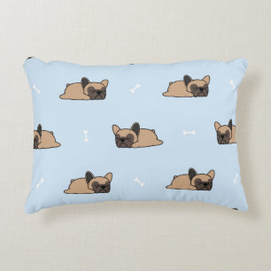 Cojín Decorativo Perrito de bulldog francés lindo durmiendo sin cos