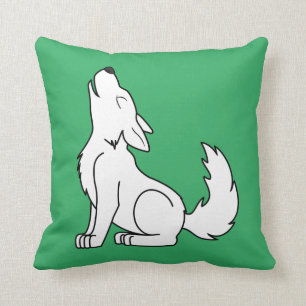 Cojín Decorativo Perrito de White Wolf que grita