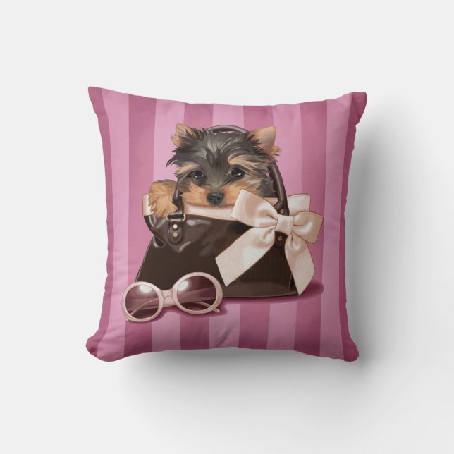 Cojín Decorativo Perrito de Yorkshire Terrier (Anverso)