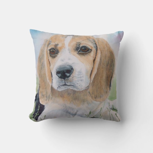 Cojín Decorativo Perrito del beagle (Anverso)