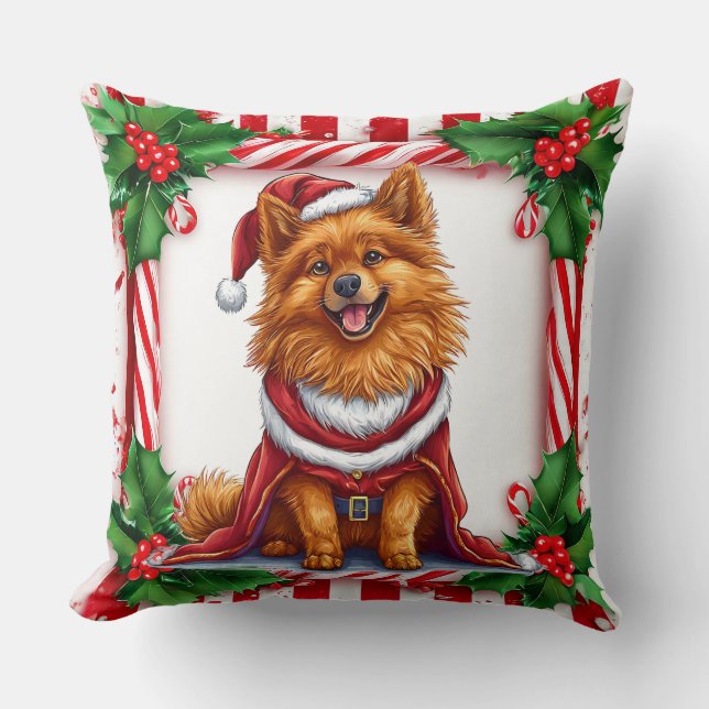 Cojín Decorativo Perrito navideño adorable (Anverso)