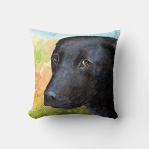 Cojín Decorativo Perro 115 negro Labrador Funda de Pillow