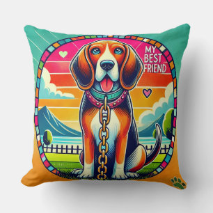Cojín Decorativo Perro animado lindo