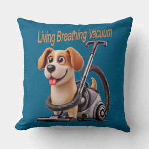 Cojín Decorativo Perro Aspiradora Vivo y Respirando