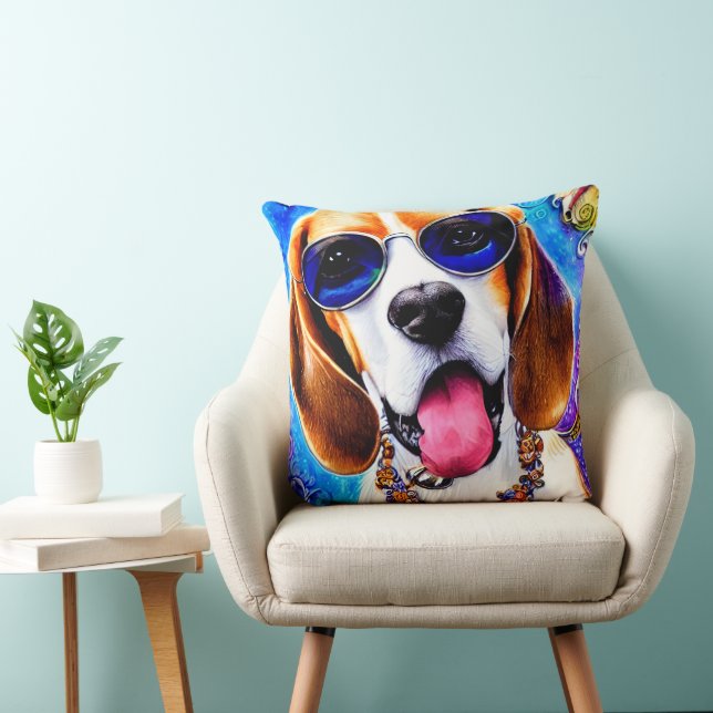 Cojín Decorativo Perro Beagle Funky (Silla)