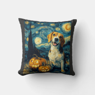 Cojín Decorativo Perro beagle lindo de Halloween Jack O Linterna Ca