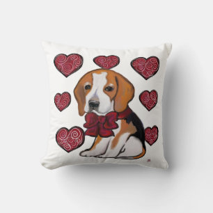 Cojín Decorativo Perro Beagle San Valentín