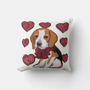 Cojín Decorativo Perro Beagle San Valentín