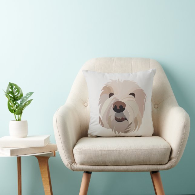 Cojín Decorativo Perro Bichon Frise  (Silla)