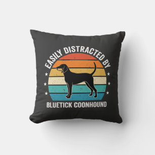 Cojín Decorativo Perro Bluetick Coonhound Atardecer Retro