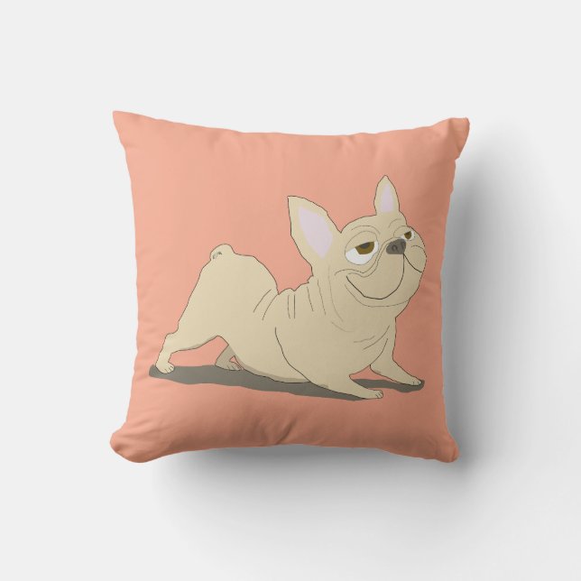Cojín Decorativo perro boca abajo (Anverso)
