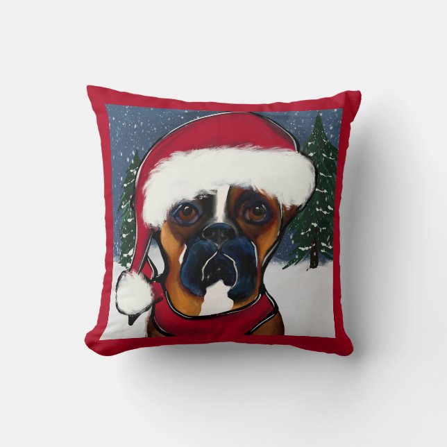 Cojín Decorativo Perro Boxer (Anverso)