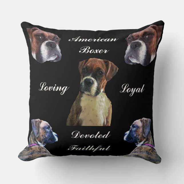 COJÍN DECORATIVO PERRO BOXER DEVOTO   (Anverso)