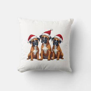 Cojín Decorativo Perro Boxer Jersey Feo Luz de Navidad pijama de Na
