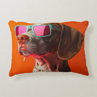 Cojín Decorativo Perro bracco italiano genial con gafas de sol
