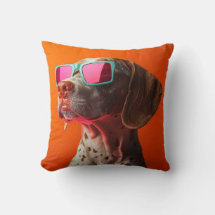 Cojín Decorativo Perro bracco italiano genial con gafas de sol