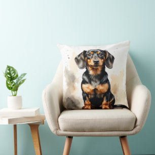 COJÍN DECORATIVO PERRO CACHORRO DE PERRITO DE SALCHICHA CON PELO CO