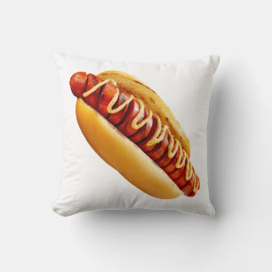 Cojín Decorativo Perro caliente de SlipperyJoe's con vibra de BBQ d