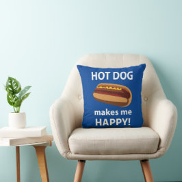 Cojín Decorativo Perro Caliente Me Hace Feliz Restaurante de Perro 