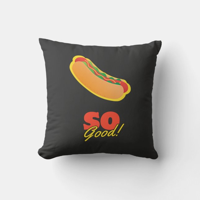 Cojín Decorativo ¡Perro caliente tan bueno! (Anverso)