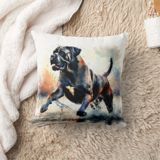 Cojín Decorativo Perro Cane Corso acuarela (Manta)